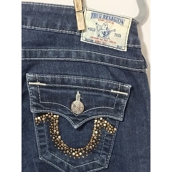 True Religion‎ Women's Blue Boot Cut Denim Jeans Size 28 - Picture 6 of 7